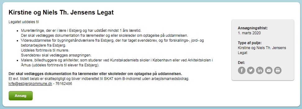 Kirstine og Niels Th. Jensens Legat